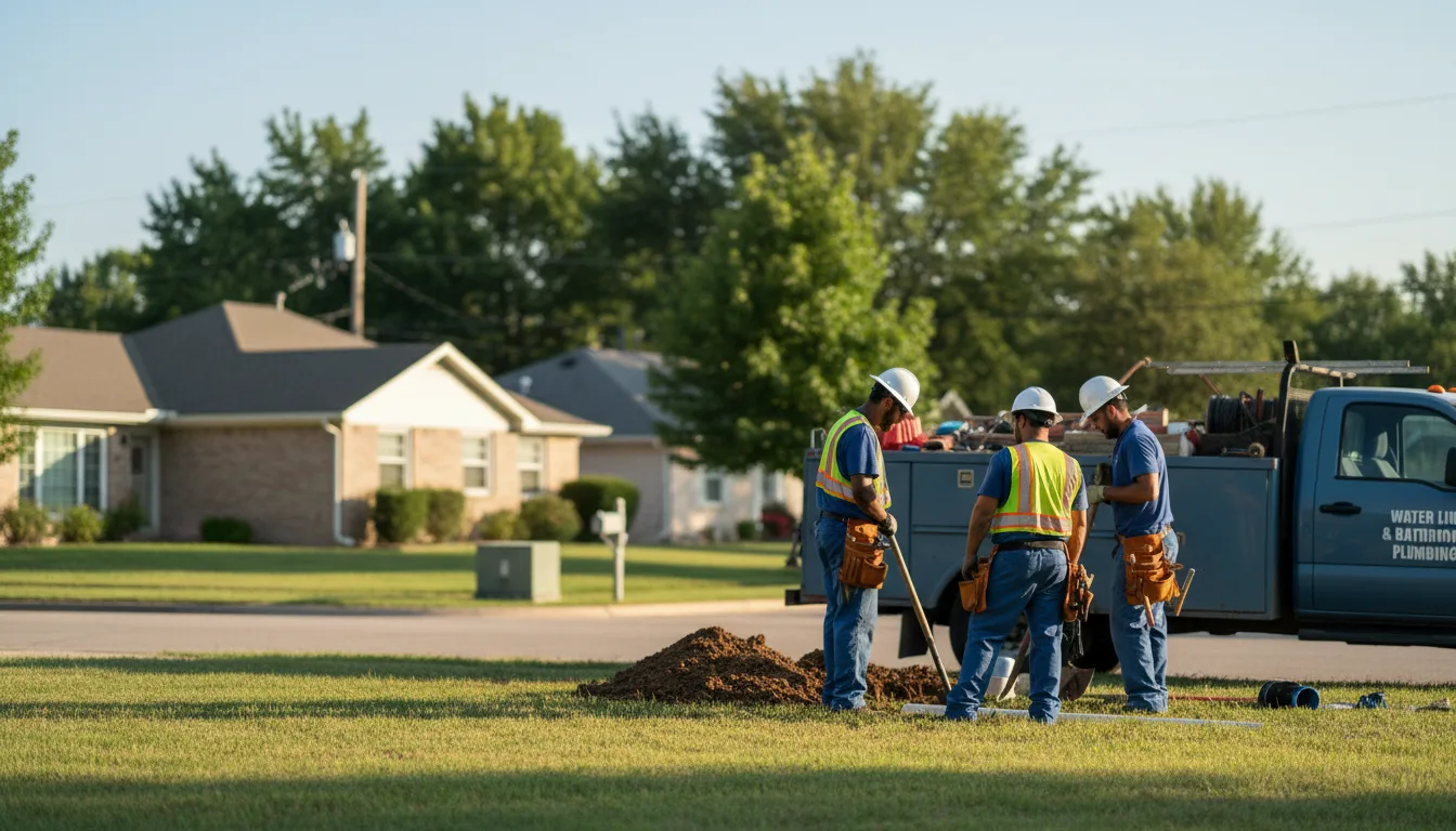 Residential water line and bathroom plumbing service in Netawaka, KS